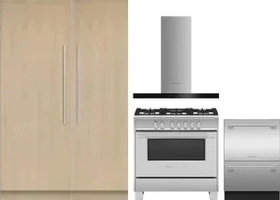 5 Piece Package Includes Refrigerator, Freezer, Range, Hood And Dishwasher
